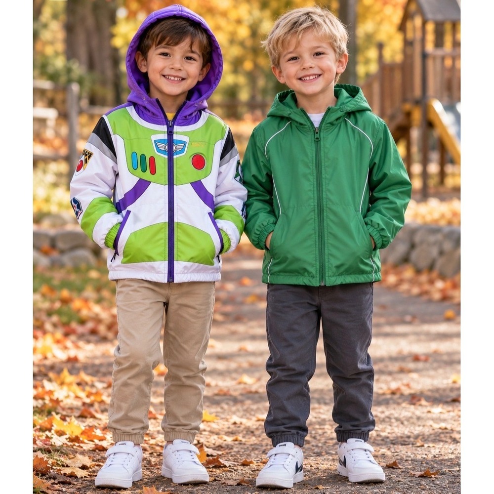 Disney Buzz Lightyear Jacket Lily & Dan Windbreaker Boys 4T 2pc Fall Bundle